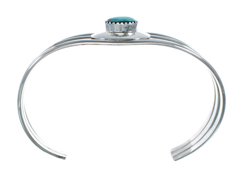 Native American Turquoise Sterling Silver Tear Drop Navajo Cuff Bracelet NX11629